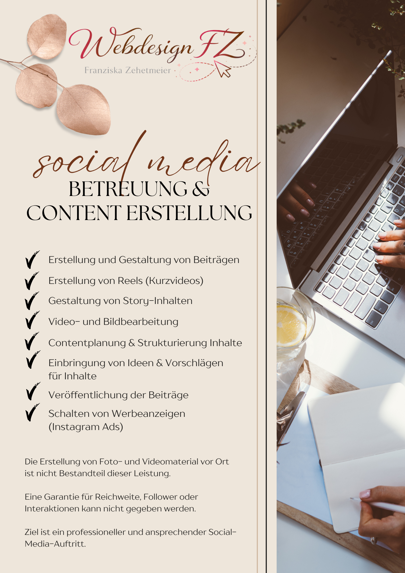 Preisliste Webdesign FZ